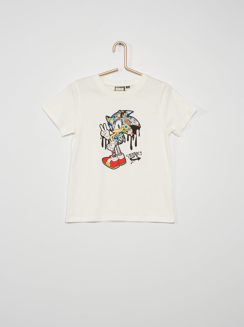 Camiseta 'Sonic' de punto Blanco - Kiabi