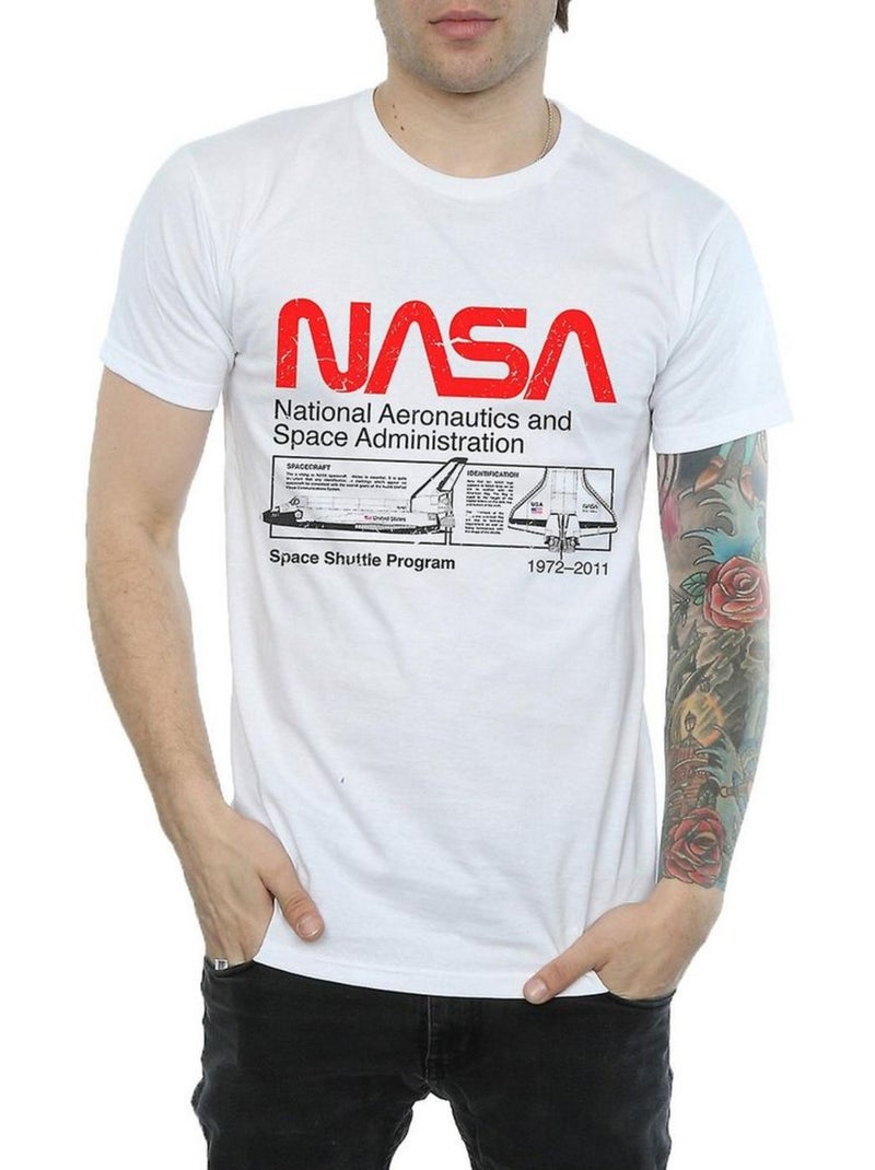 Camiseta space shuttle de algodón para hombre - nasa Blanco - Kiabi