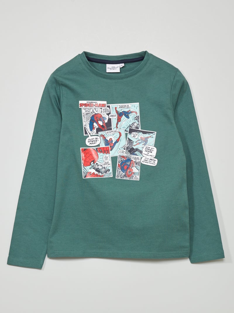 Camiseta 'Spider-Man' de punto VERDE - Kiabi