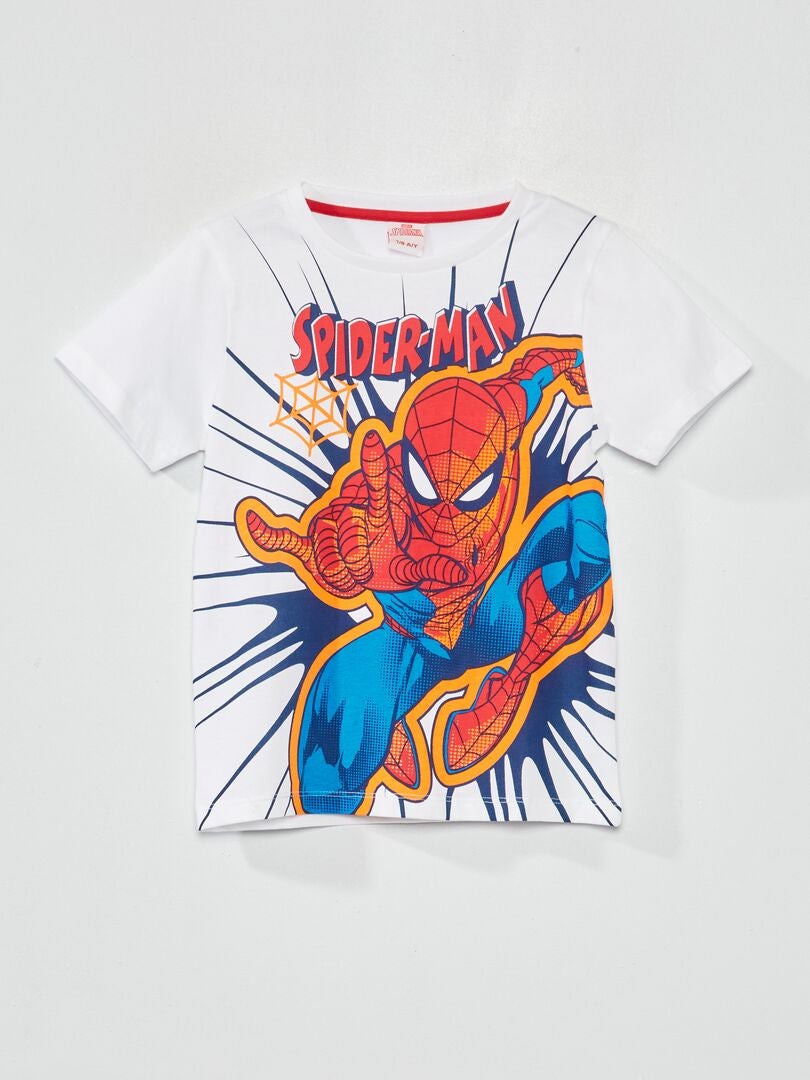 Camiseta 'Spiderman' de punto blanco - Kiabi