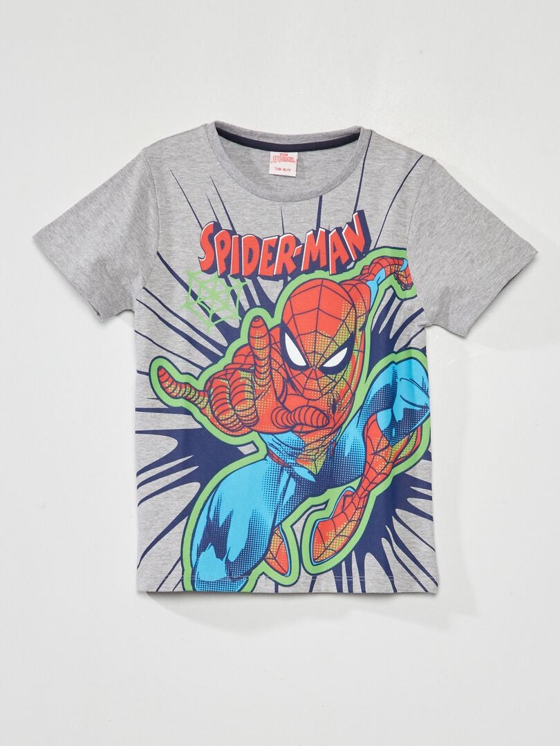Camiseta 'Spiderman' de punto gris - Kiabi