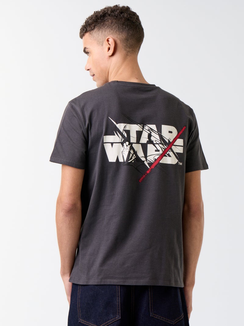 Camiseta 'Star Wars' con estampado delante y detrás Negro - Kiabi