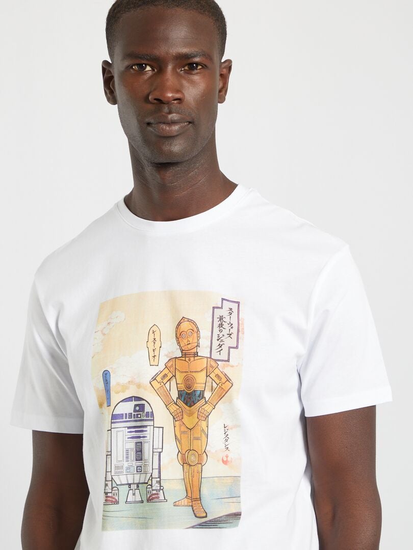 Camiseta Star Wars de algodon BLANCO Kiabi 12.00