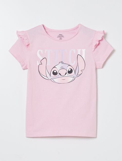 Camiseta 'Stitch' con volantes en las mangas - Kiabi