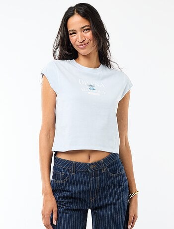 Camiseta 'Stitch' cropped