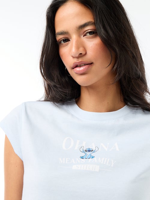 Camiseta 'Stitch' cropped - Kiabi