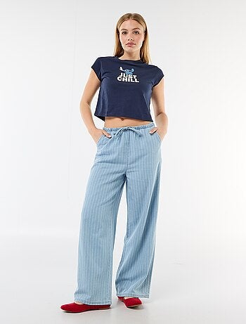 Camiseta 'Stitch' cropped 'Disney'