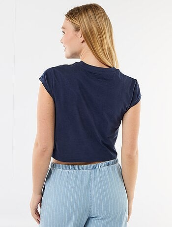 Camiseta 'Stitch' cropped 'Disney'