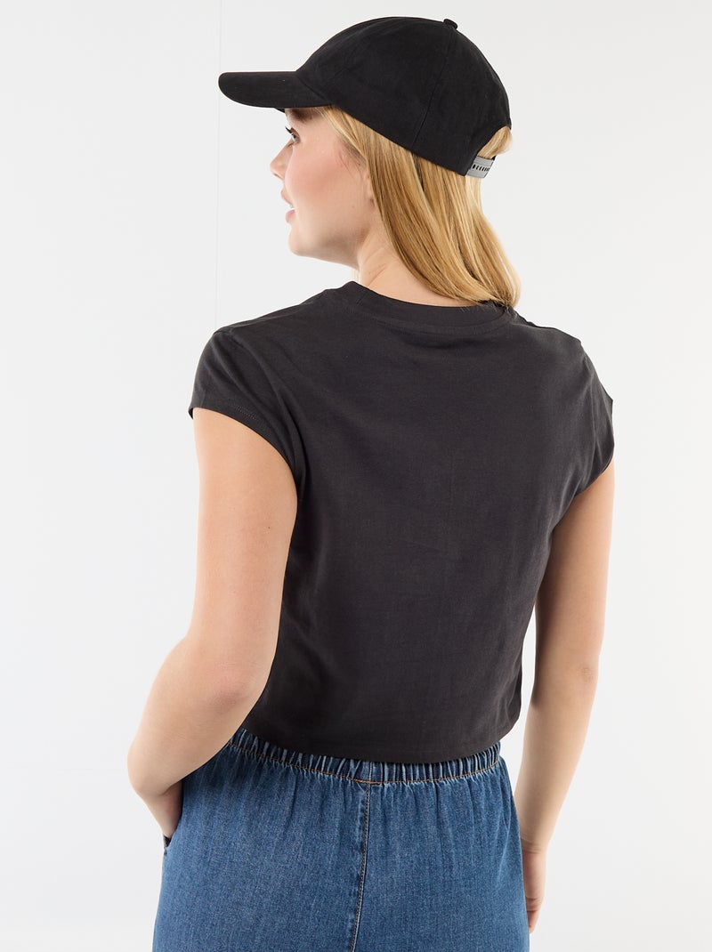 Camiseta 'Stitch' cropped 'Disney' Gris - Kiabi