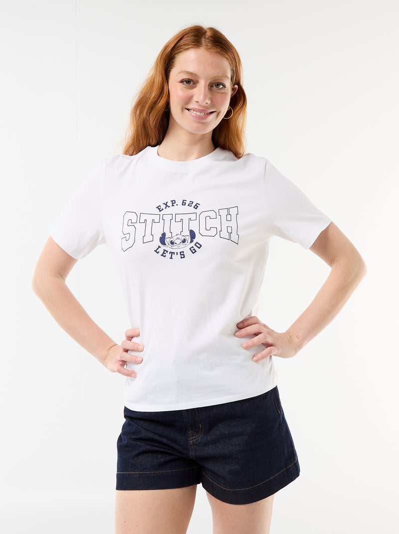 Camiseta 'Stitch' 'Disney' Blanco - Kiabi