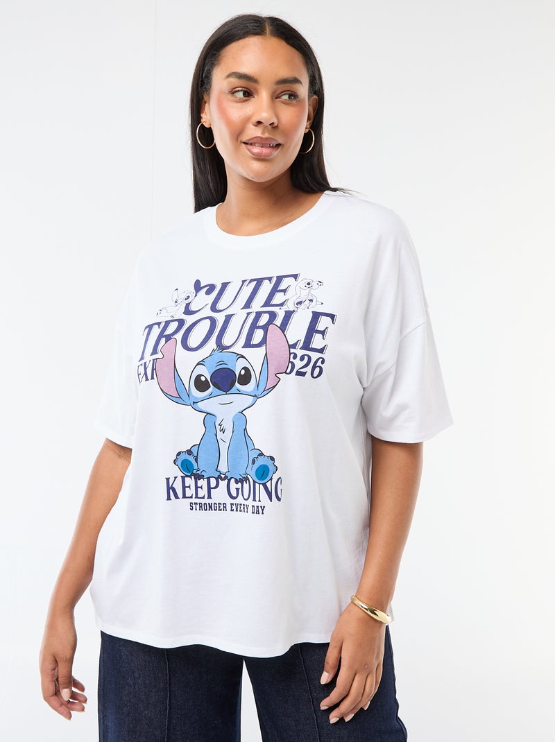 Camiseta 'Stitch' 'Disney' de manga corta Blanco - Kiabi