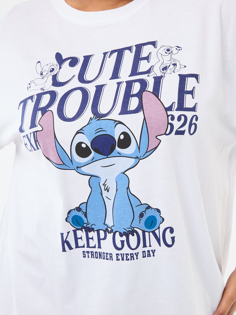 Camiseta 'Stitch' 'Disney' de manga corta Blanco - Kiabi