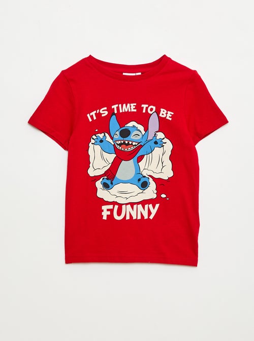 Camiseta 'Stitch' 'Disney' de manga corta 'Navidad' - Kiabi