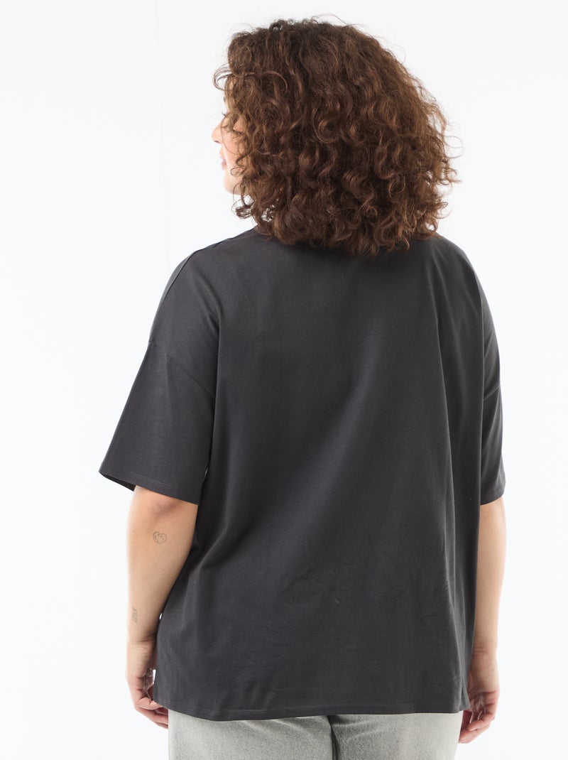 Camiseta 'Stitch' 'Disney' de manga corta Negro - Kiabi