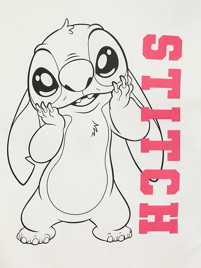 Camiseta 'Stitch' 'Disney' de manga larga Blanco - Kiabi