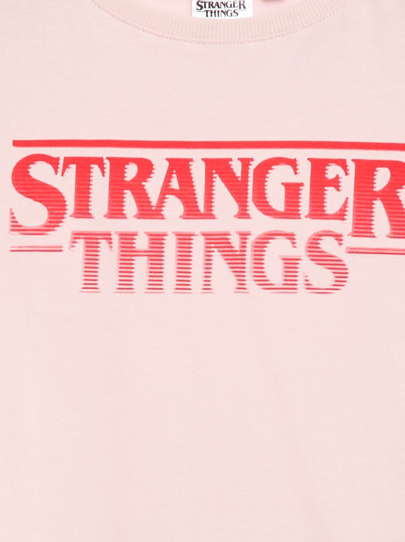 Camiseta 'Stranger Things' Rosa - Kiabi