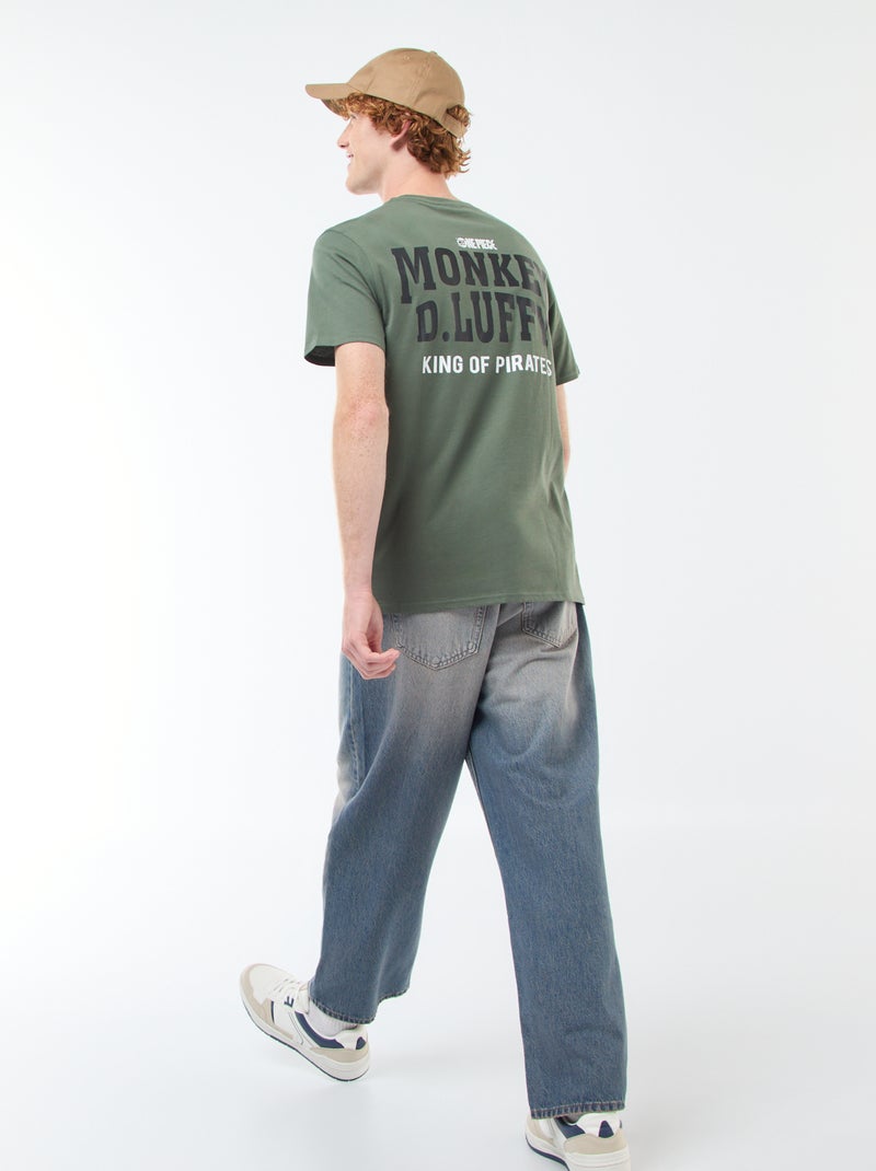 Camiseta 'Sun city' 'One piece' de algodón Verde - Kiabi