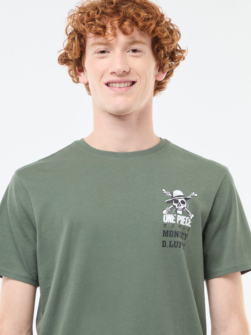 Camiseta 'Sun city' 'One piece' de algodón Verde - Kiabi