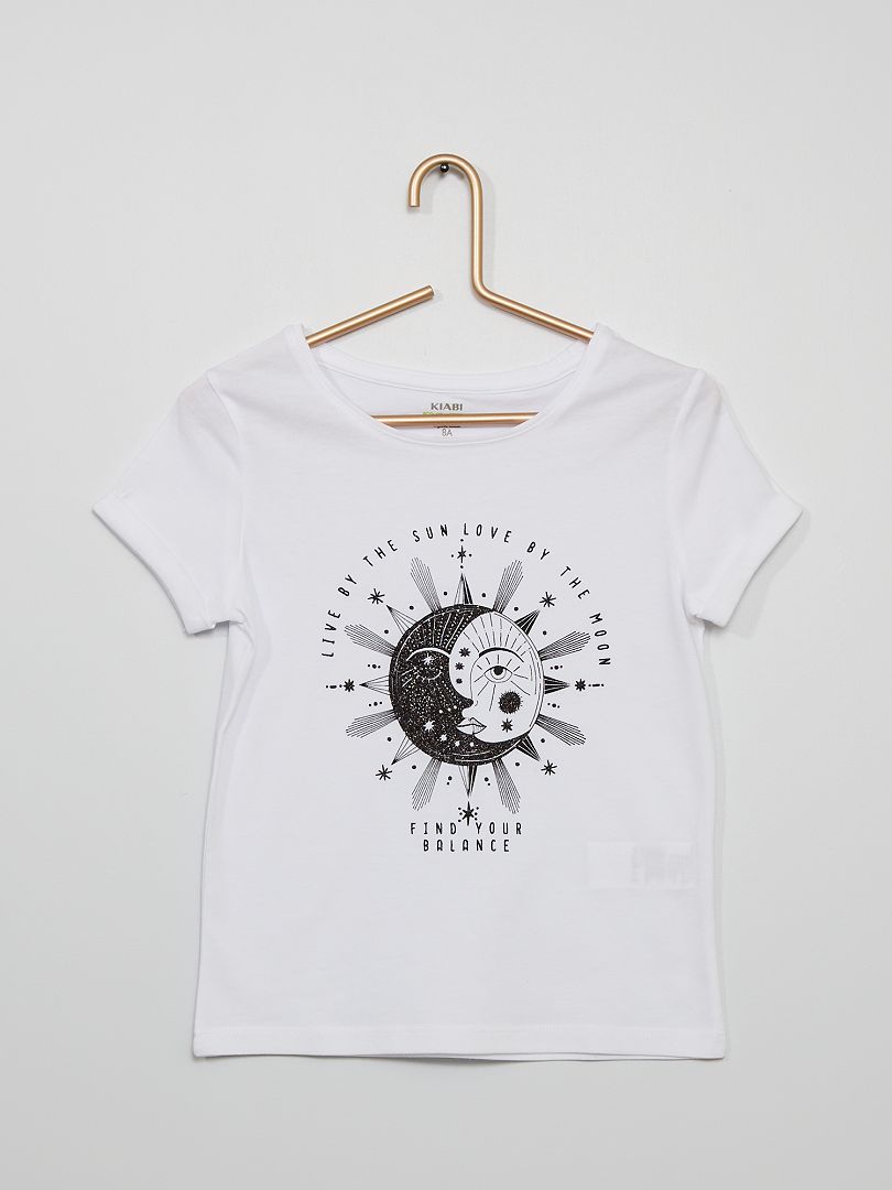 Camiseta 'sun & moon' BLANCO - Kiabi