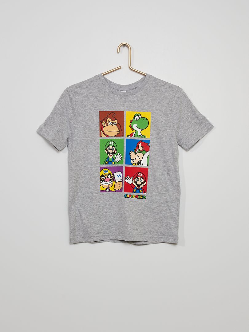 Camiseta 'Super Mario' gris chiné - Kiabi
