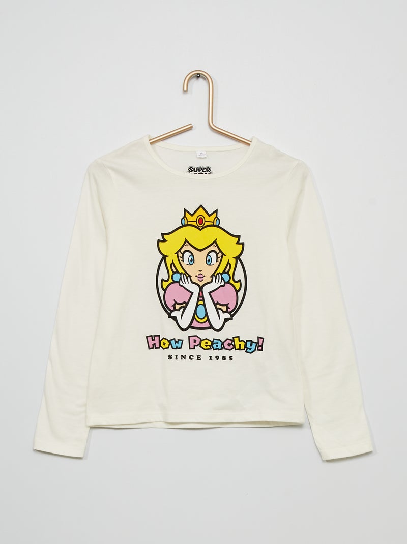 Camiseta 'Super Mario' 'Peach' Blanco - Kiabi