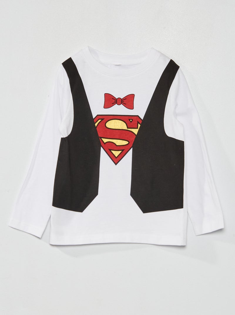 Camiseta 'Superman' efecto 2 en 1 blanco - Kiabi