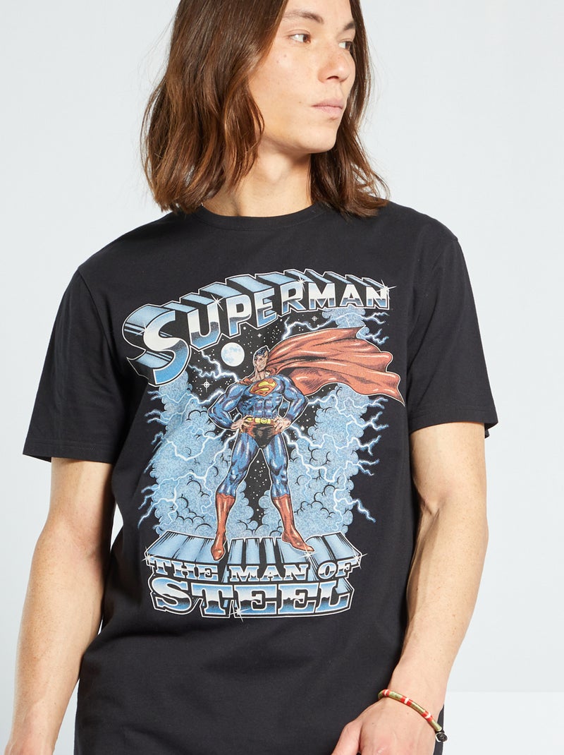 Camiseta 'Superman' negro - Kiabi