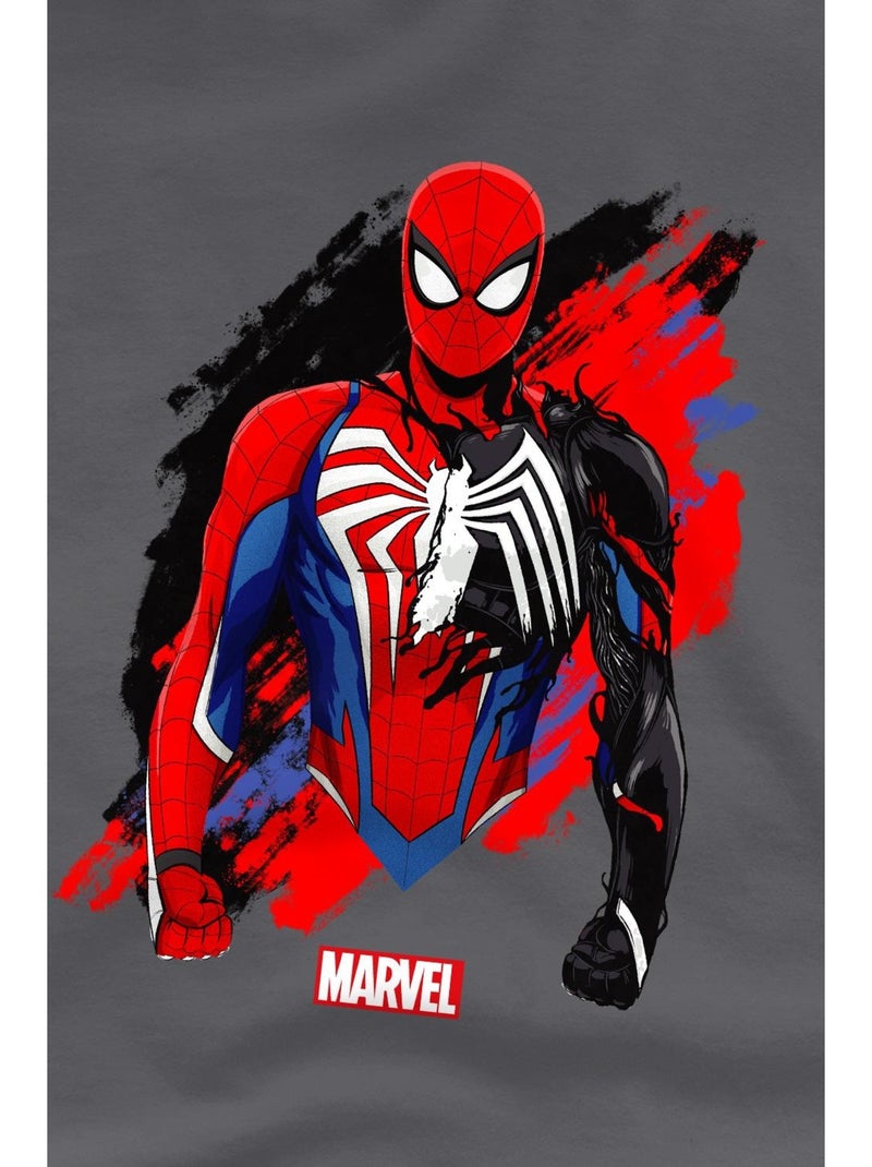 Camiseta symbiote para hombre - spider-man Gris negro - Kiabi