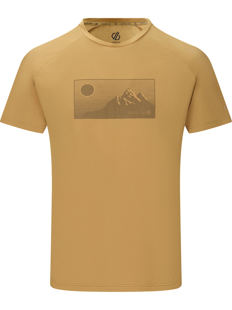 Camiseta tech ii diseño montaña de la luna para hombre - dare 2b Amarillo/Oro - Kiabi
