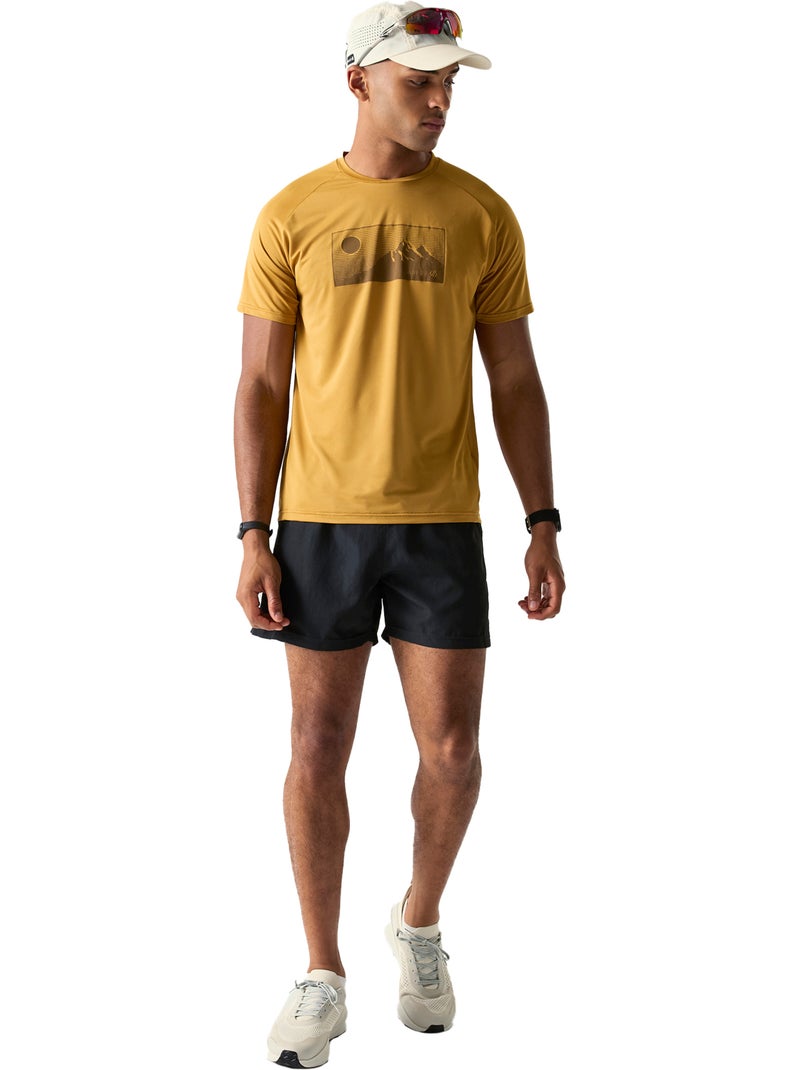 Camiseta tech ii diseño montaña de la luna para hombre - dare 2b Amarillo/Oro - Kiabi
