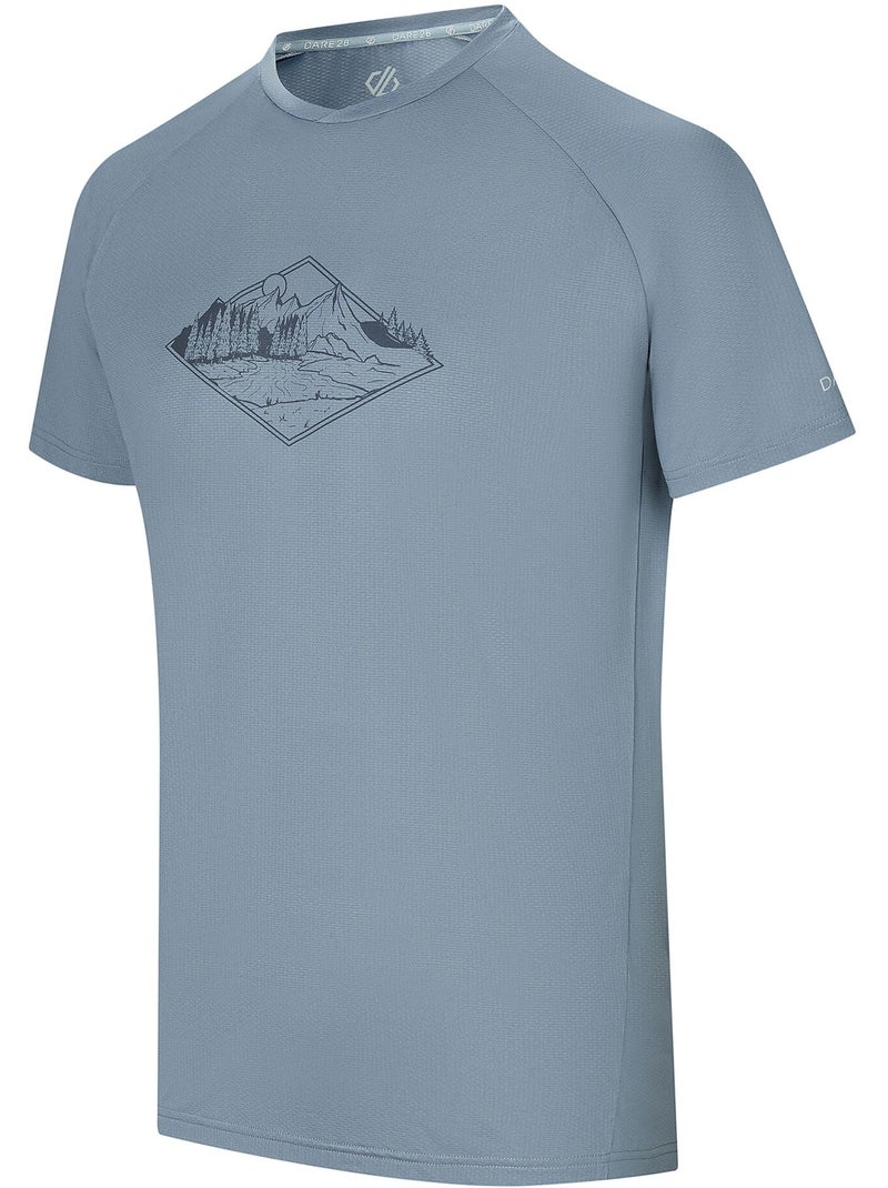 Camiseta tech ii diseño naturaleza para hombre - dare 2b Azul polar - Kiabi