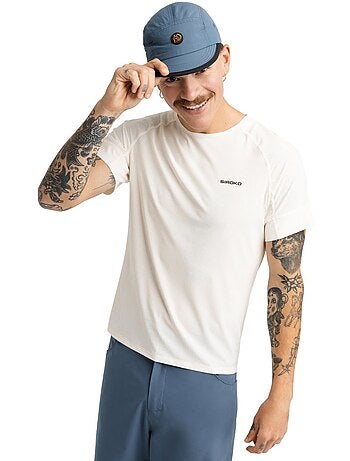 Camiseta técnica manga corta cicloturismo hombre ciclismo hombre pilgrim sand