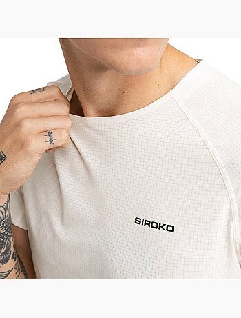 Camiseta técnica manga corta cicloturismo hombre ciclismo hombre pilgrim sand