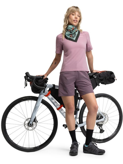 Camiseta técnica manga corta cicloturismo mujer ciclismo mujer map - Kiabi Camiseta técnica manga corta cicloturismo mujer ciclismo mujer map - Kiabi