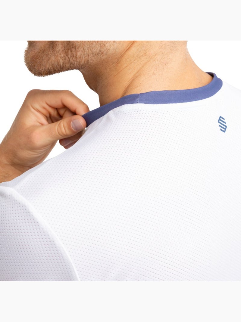 Camiseta técnica manga corta pádel hombre pádel hombre round Blanco - Kiabi