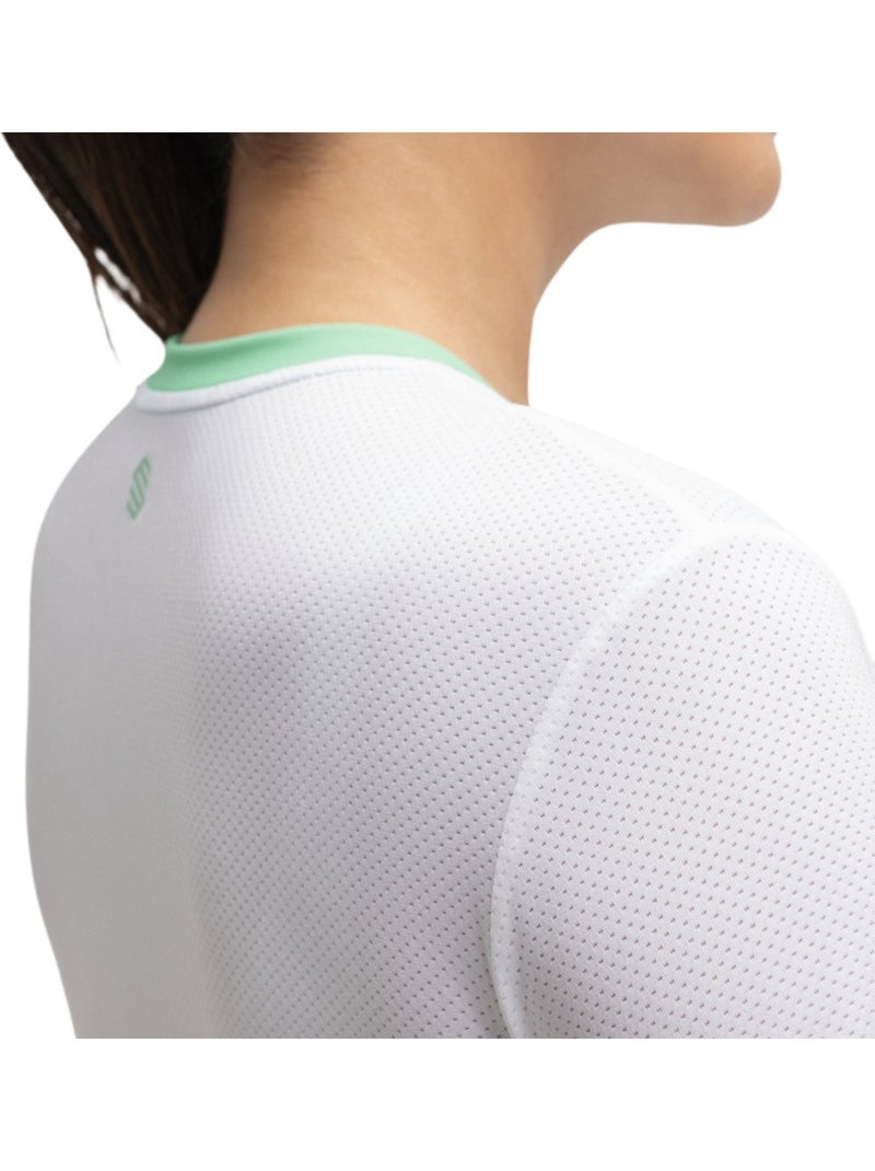 Camiseta técnica manga corta pádel mujer pádel mujer pesaro Blanco - Kiabi