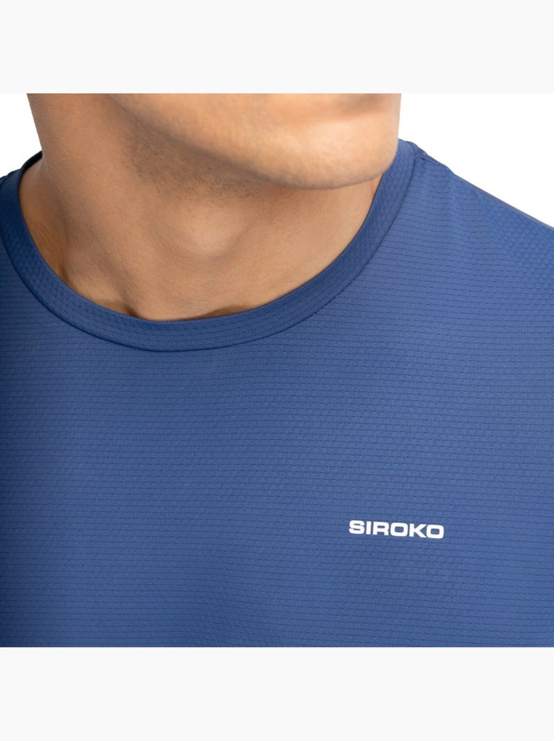 Camiseta técnica manga corta tenis hombre tenis hombre lob Azul - Kiabi