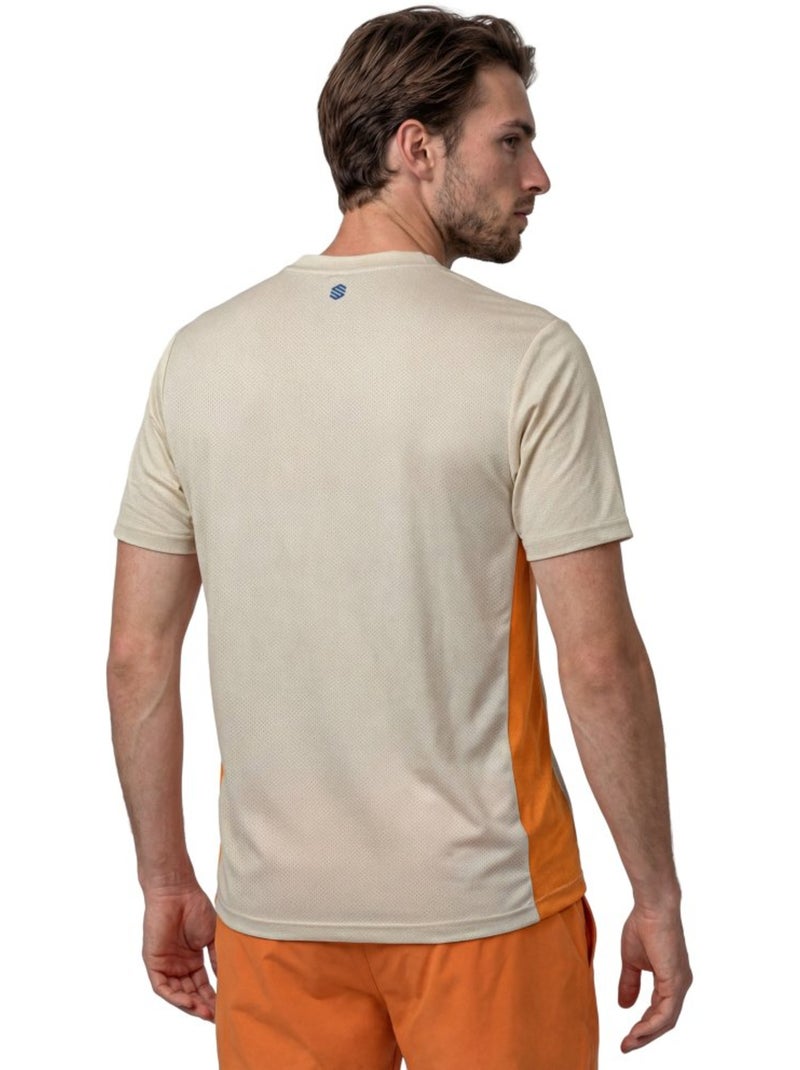 Camiseta técnica manga corta tenis hombre tenis hombre lob Beige - Kiabi