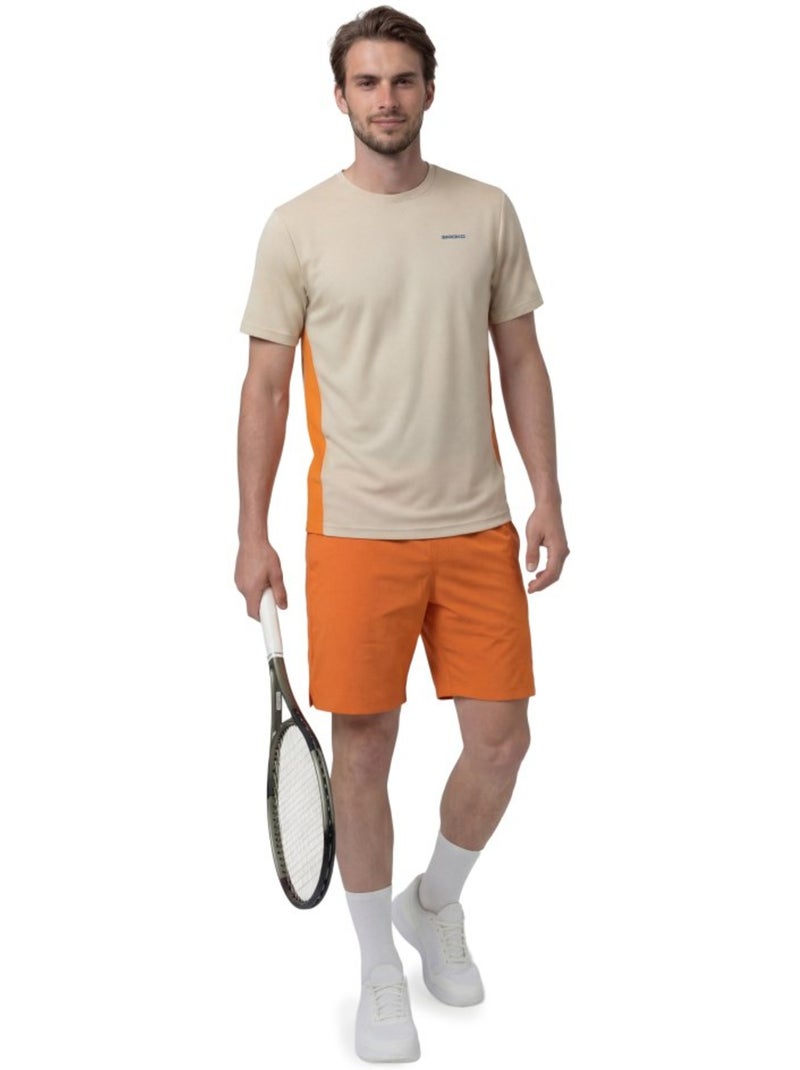 Camiseta técnica manga corta tenis hombre tenis hombre lob Beige - Kiabi