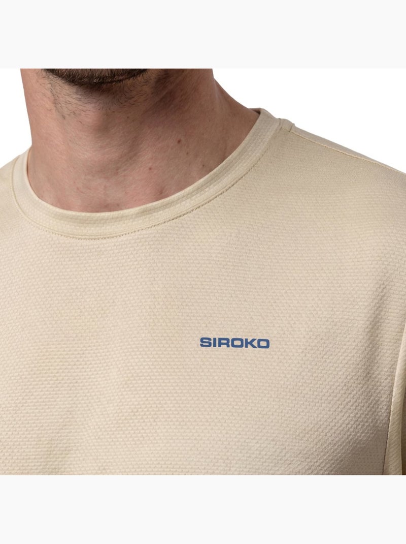 Camiseta técnica manga corta tenis hombre tenis hombre lob Beige - Kiabi