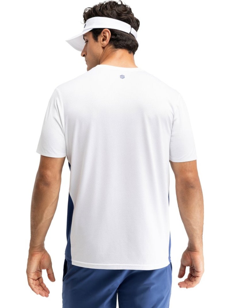 Camiseta técnica manga corta tenis hombre tenis hombre lob Blanco - Kiabi