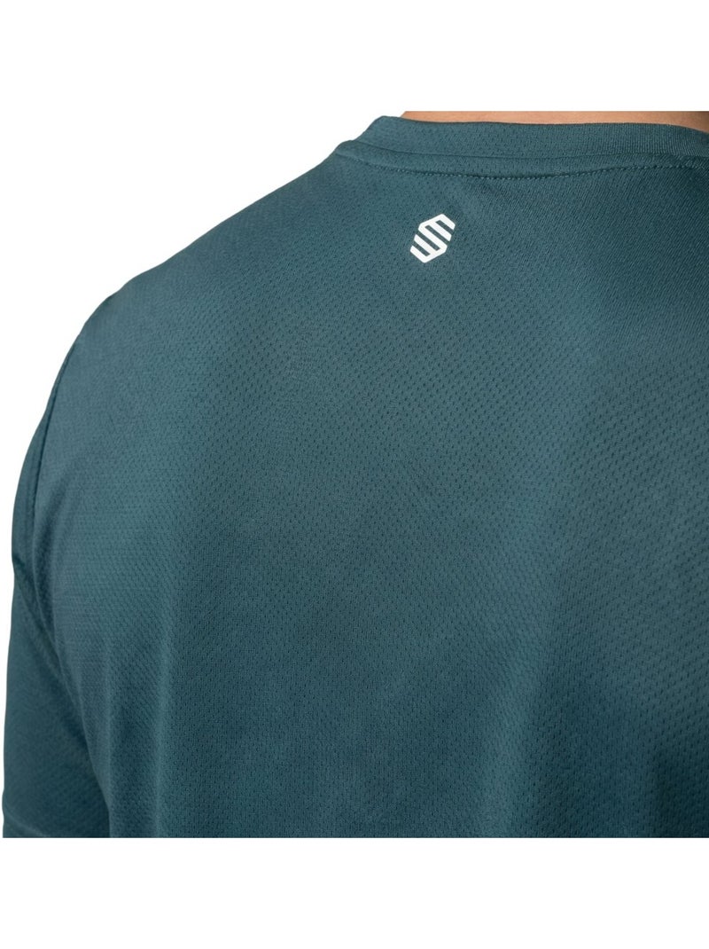 Camiseta técnica manga corta tenis hombre tenis hombre lob Verde - Kiabi