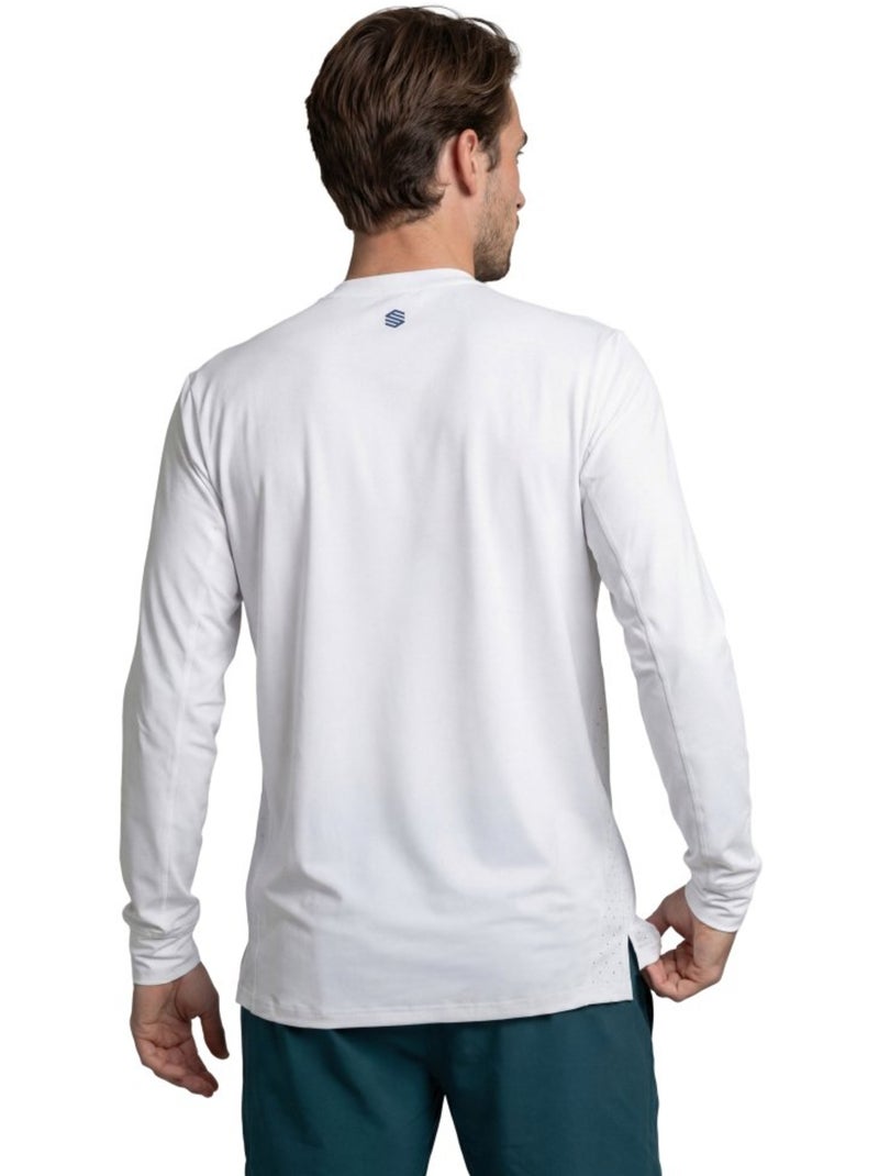 Camiseta técnica manga larga tenis hombre tenis hombre roma Blanco - Kiabi