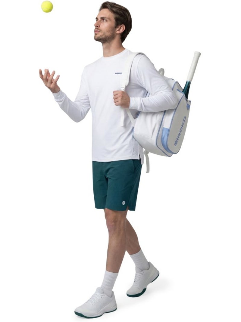 Camiseta técnica manga larga tenis hombre tenis hombre roma Blanco - Kiabi