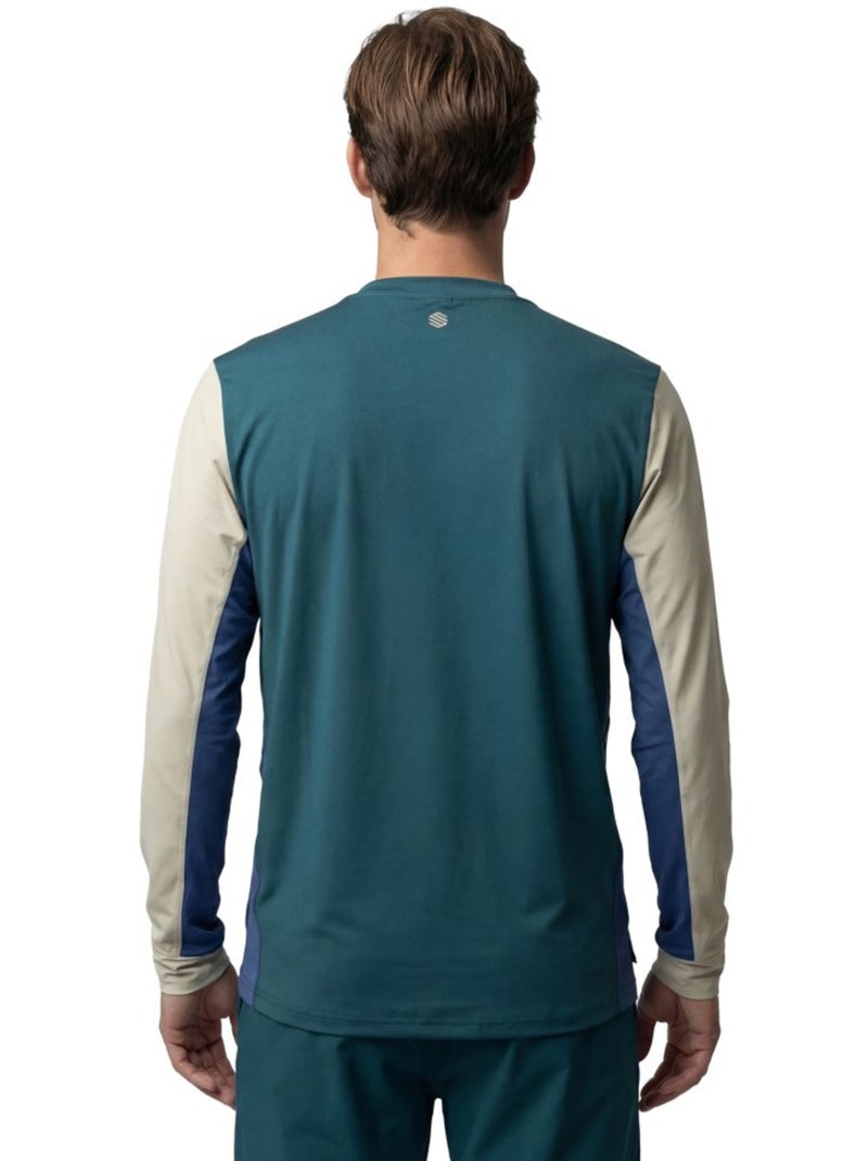 Camiseta técnica manga larga tenis hombre tenis hombre roma Verde - Kiabi