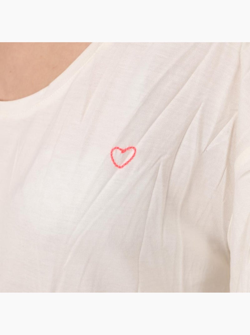 Camiseta Teddy Smith para Mujer Blanco - Kiabi
