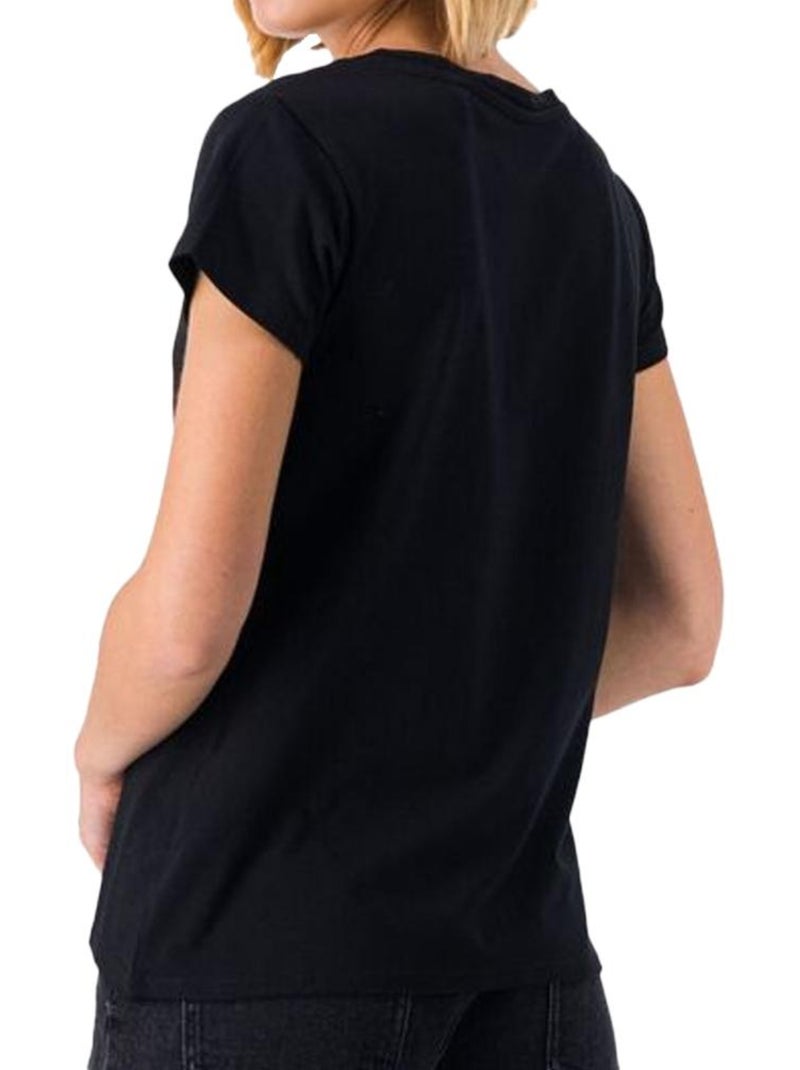 Camiseta Teddy Smith para Mujer Negro - Kiabi