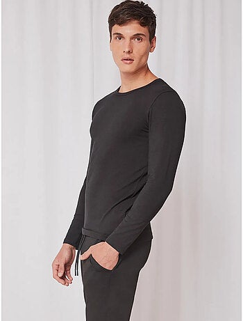 Camiseta termal de hombre de manga larga en tejido de modal