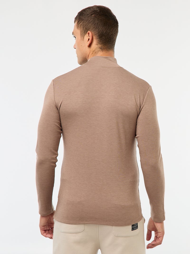 Camiseta térmica de cuello alto Marron - Kiabi