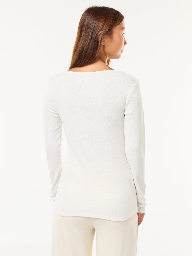 Camiseta térmica de manga larga termorreguladora Blanco - Kiabi